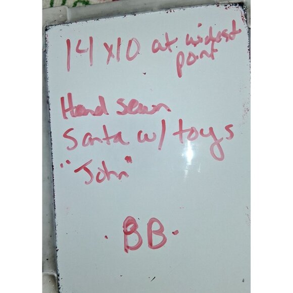 Personalized Needlepoint Christmas Stocking Santa Toys Red Backing John" Embroid - Picture 8 of 8